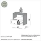 Velador Tw140 1 Cajon Castaño Off White  - Miniatura 5