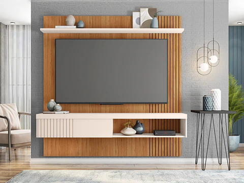Panel Jade 1.80 Off White Castaño