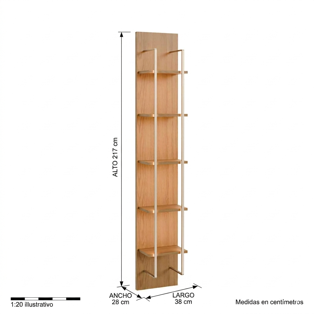 Modulo Repisa Neon Float Carvalo Champan  3