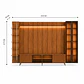 Rack 2.1 + Panel 2.2 Neon Float Led + vitrina 2 Puertas + Repisas Canela - Miniatura 3