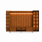Rack 2.1 + Panel 2.2 Neon Float Led + vitrina 2 Puertas + Repisas Canela - Miniatura 2
