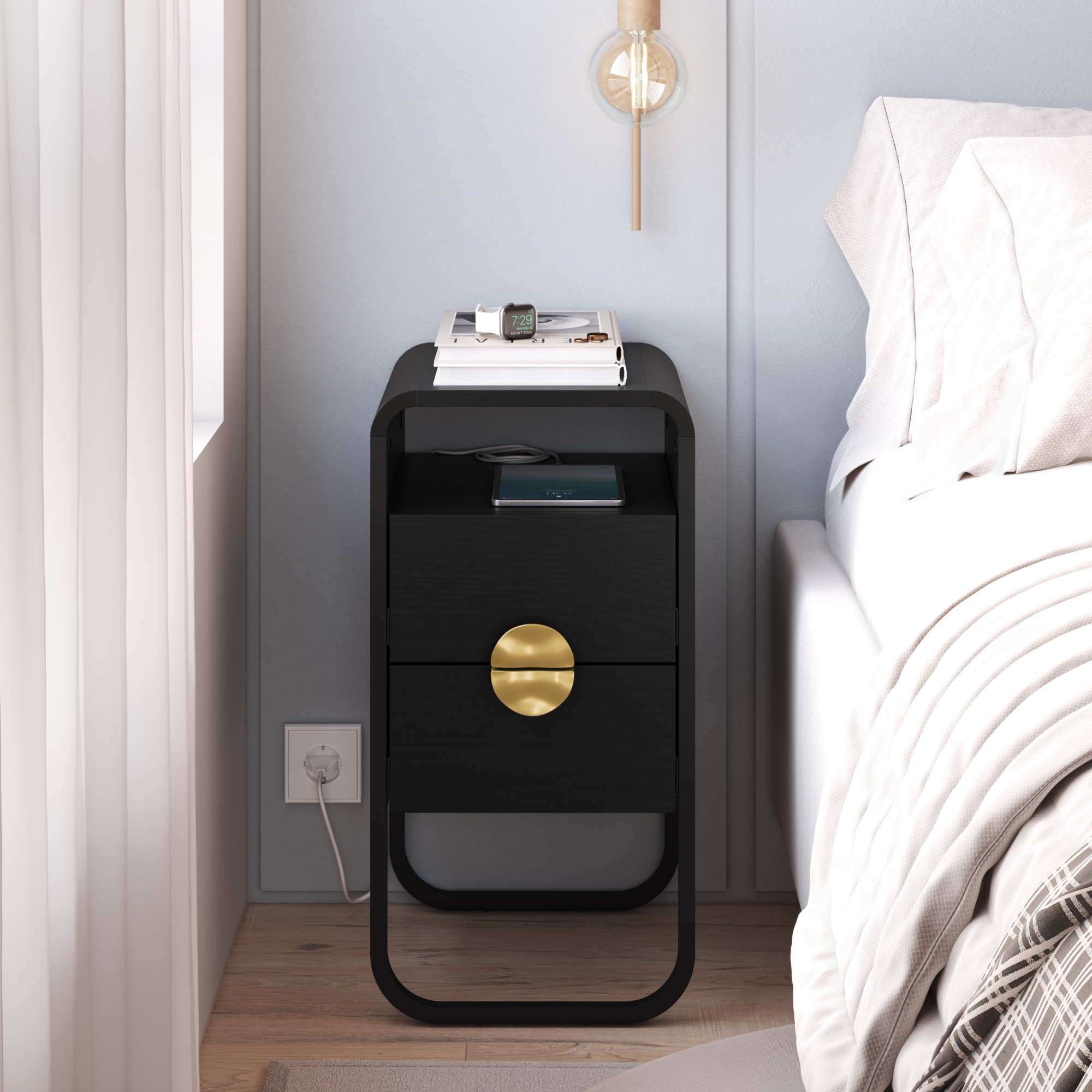 Velador Luna 30 cm 28092 Negro 1