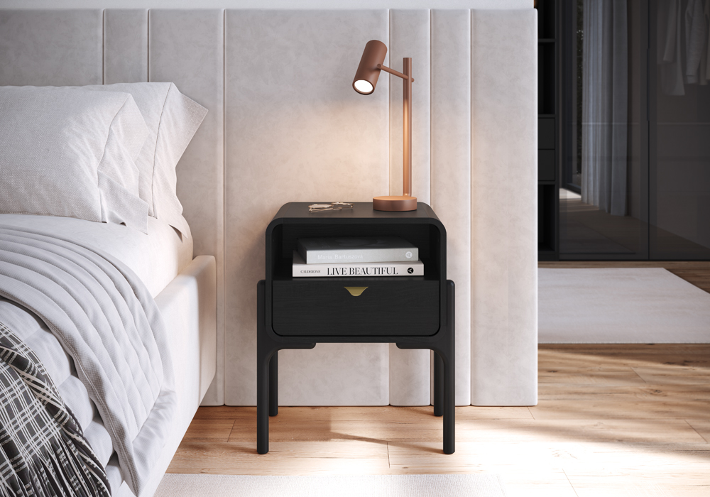 Velador Select 1 Cajón 28040 Negro 1