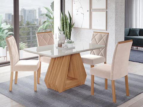 Co﻿medor Agata 1.3 + 4S Fernanda Nude- LIQUIDACION 