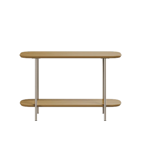 Mesa Sofa Lux 90cm Champan Carvalho