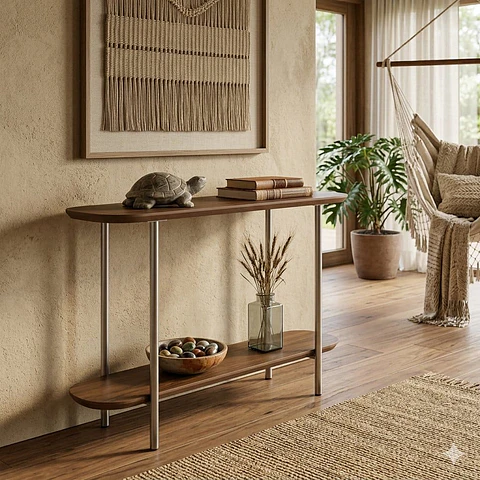 Mesa Sofa Lux 90cm Champan Canela