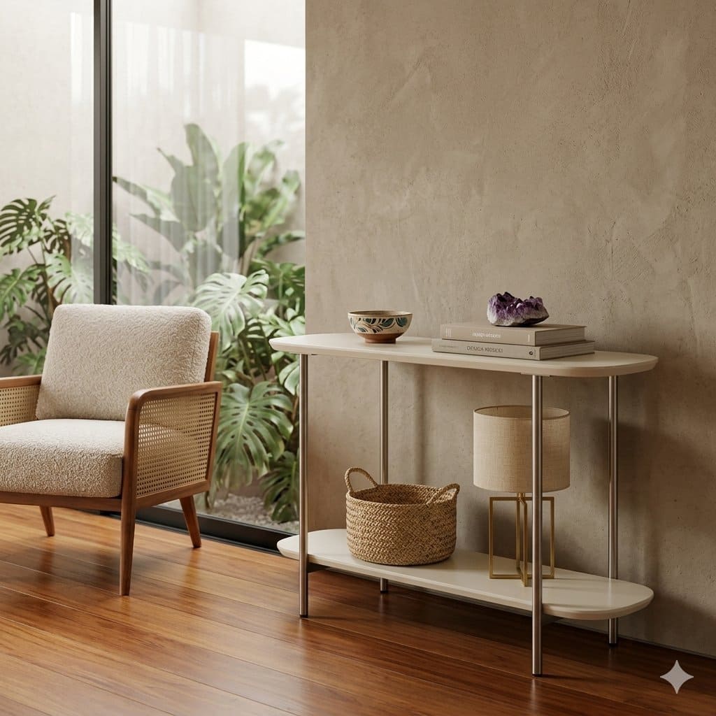 Mesa Sofa Lux 90cm Champan Off White 1