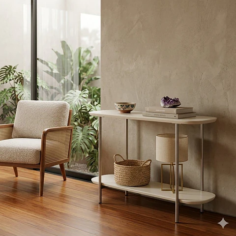 Mesa Sofa Lux 90cm Champan Off White