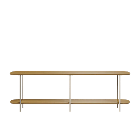 Mesa Sofa Lux 180cm Champan Carvalho
