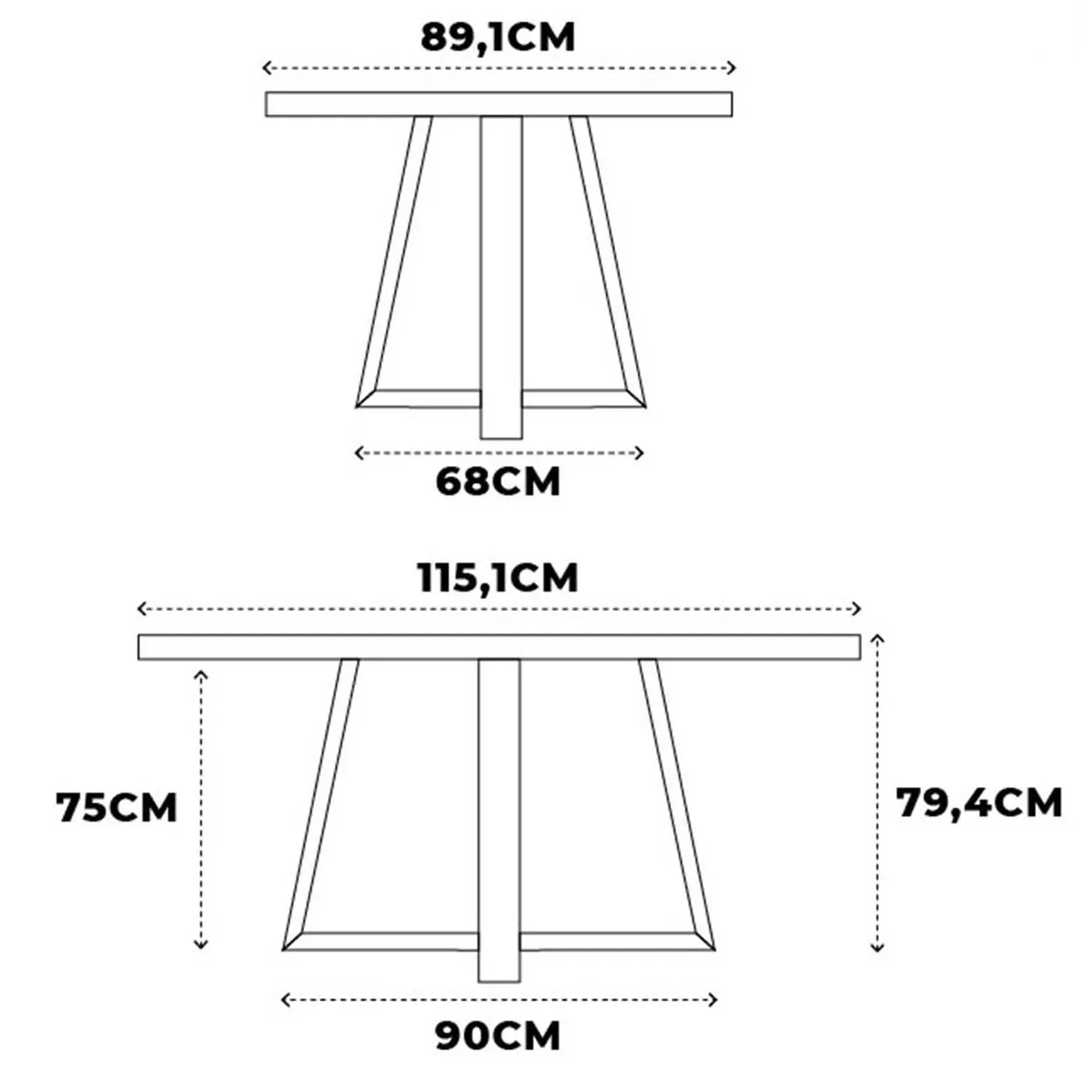 Comedor 1.2 Mara Off White 4 sillas Daisy 7