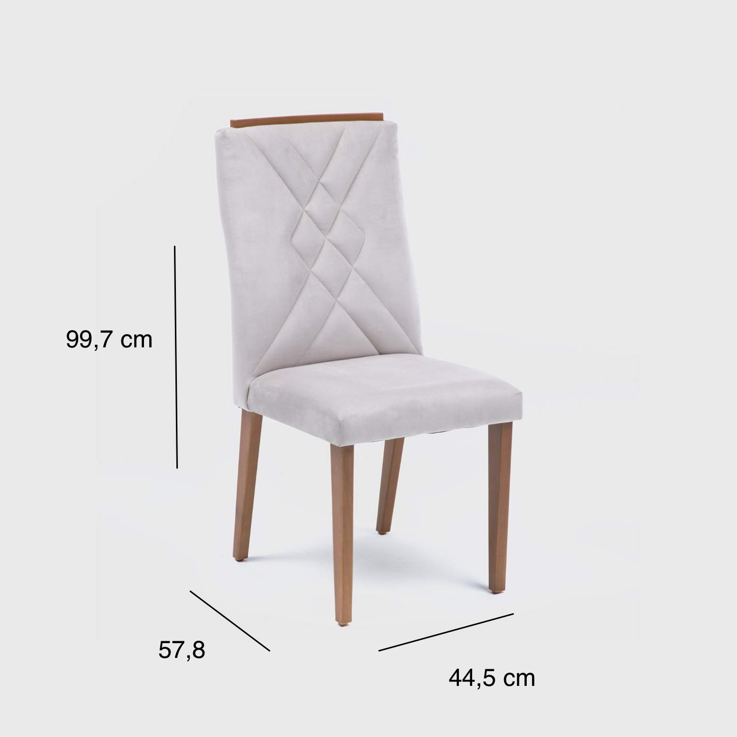 Comedor Addar 1.6 Off White + 6 Sillas Megan 15