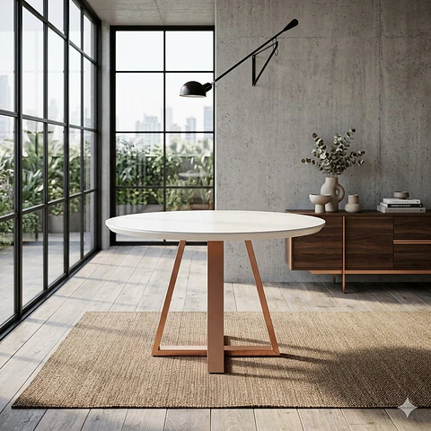Mesa Bennet Redonda 1.15 Off White Natural