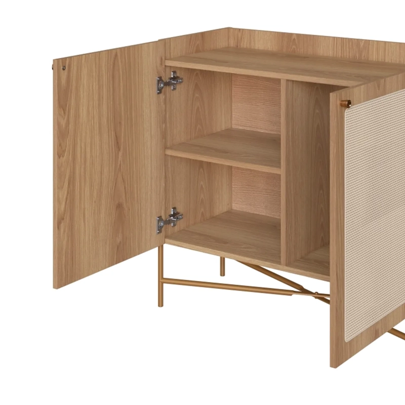 Bar 28928 Oslo Ratan Natural Pata Metalica 2