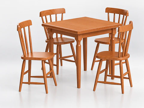 Comedor Coral 80cm+4 Sillas 135-260 Miel