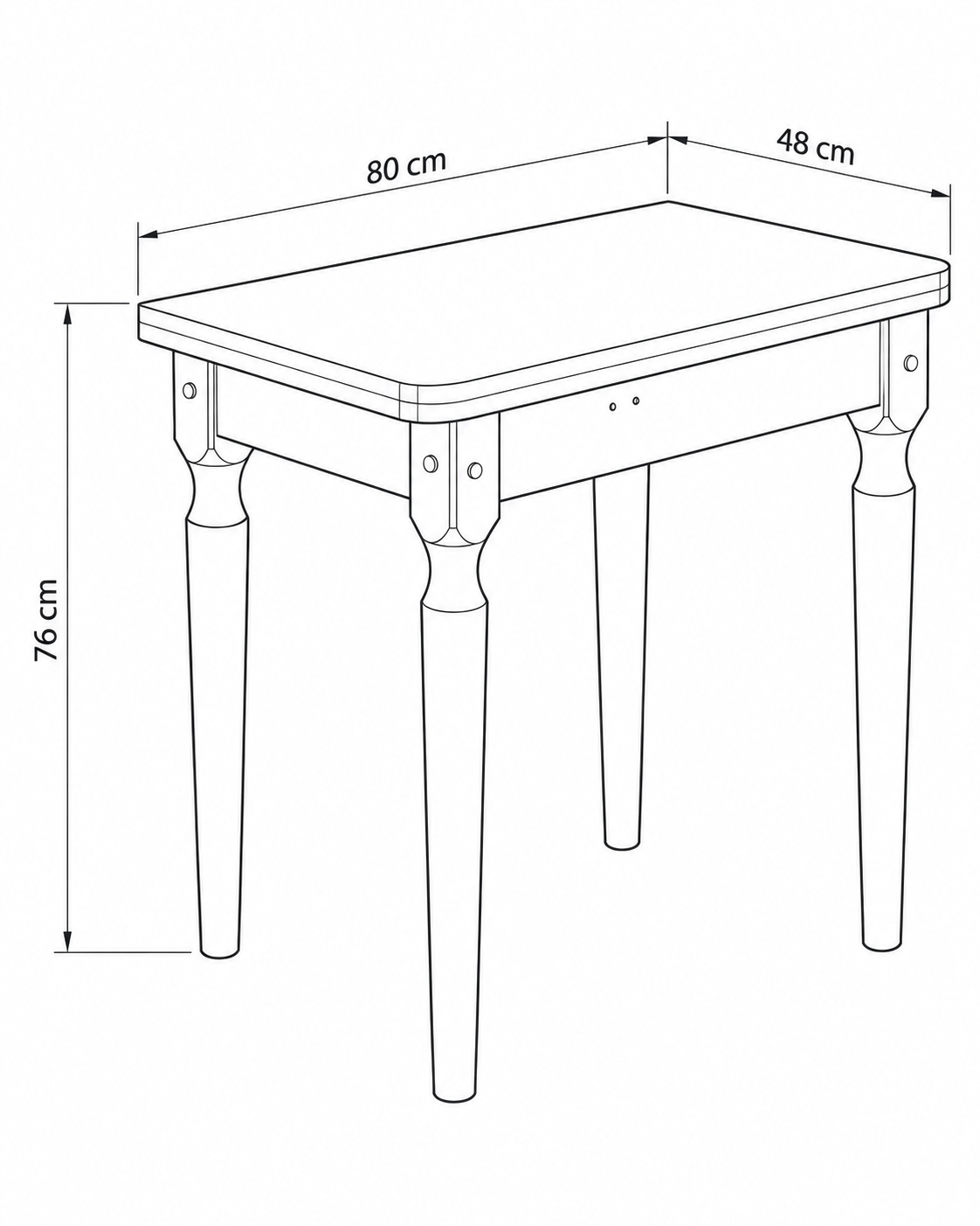 Comedor Ambar Plegable + 4 Banquetas 230-3210 Miel 10