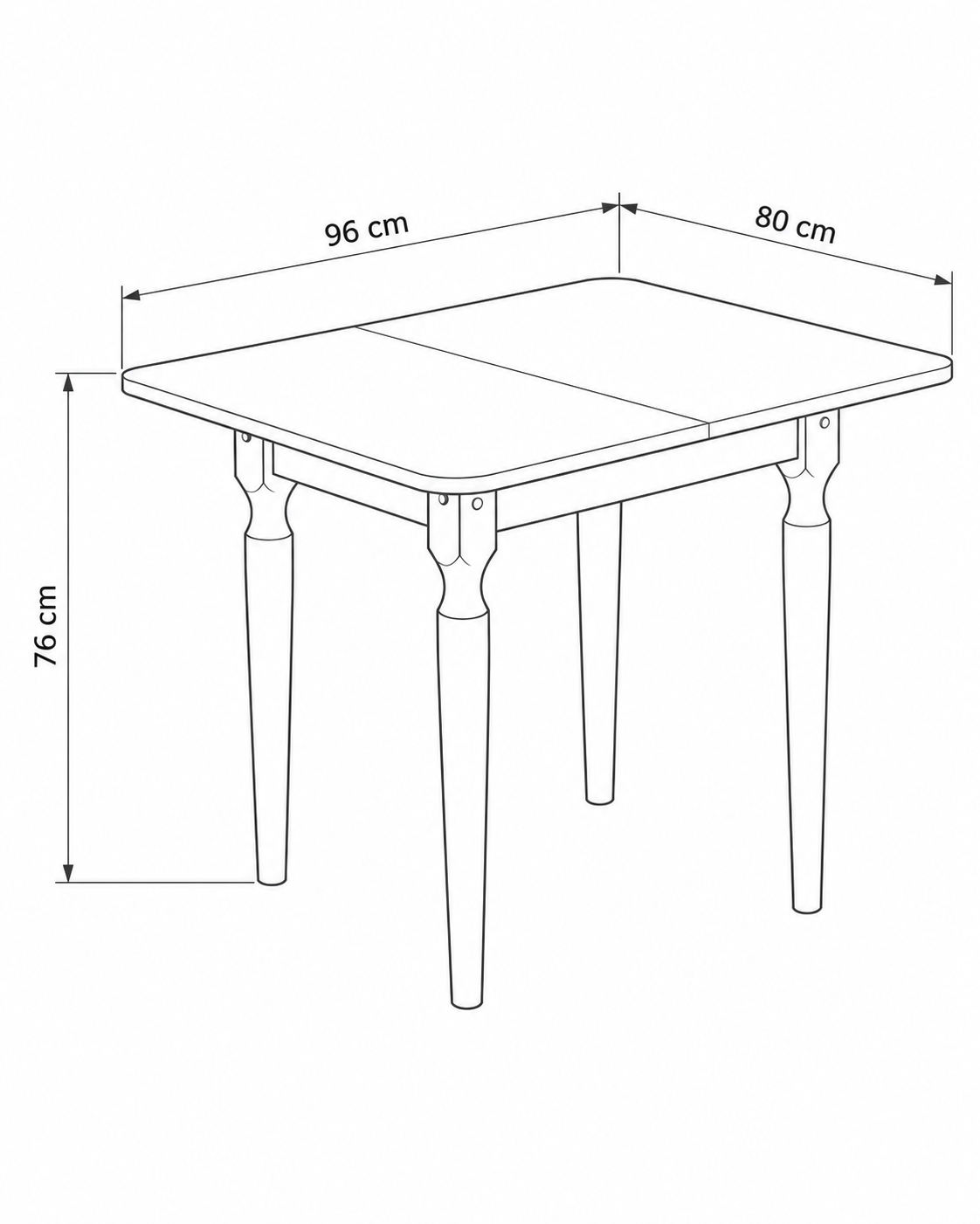 Comedor Ambar Plegable + 4 Banquetas 230-3210 Miel 11