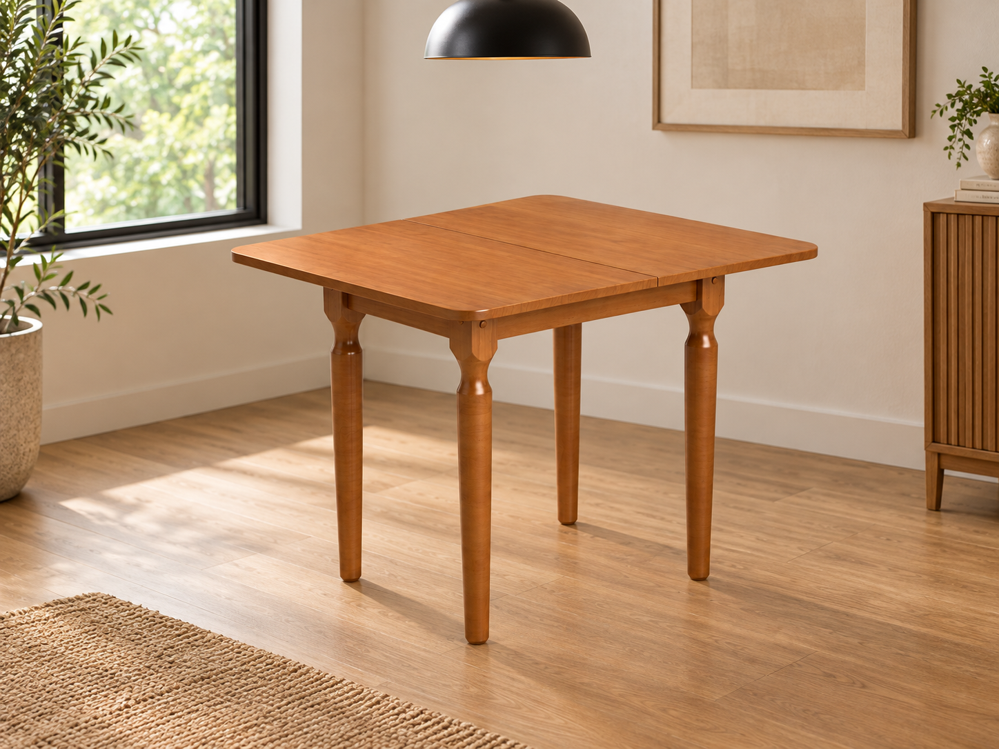 Comedor Ambar Plegable + 4 Banquetas 230-3210 Miel 7