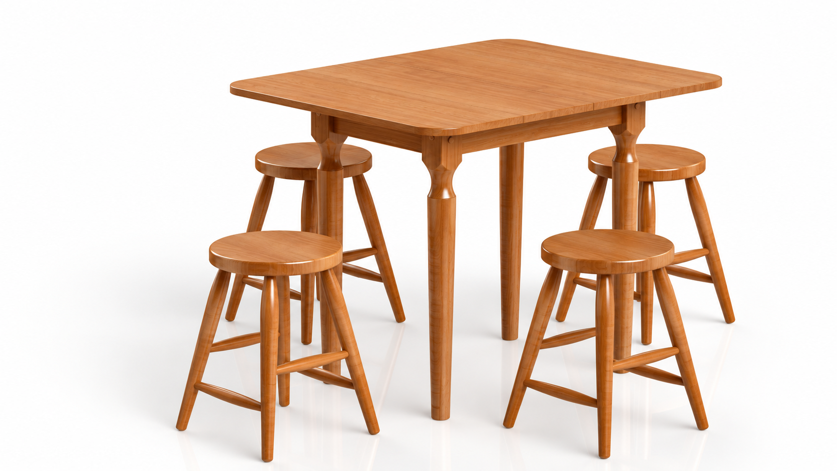 Comedor Ambar Plegable + 4 Banquetas 230-3210 Miel 4