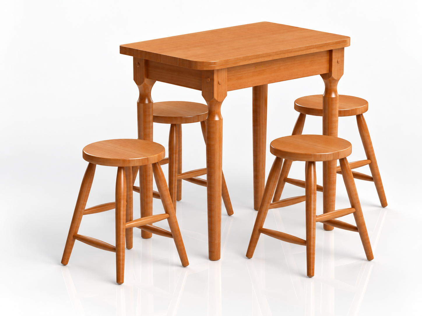 Comedor Ambar Plegable + 4 Banquetas 230-3210 Miel 2