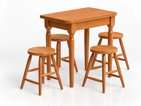 Comedor Ambar Plegable + 4 Banquetas 230-3210 Miel
