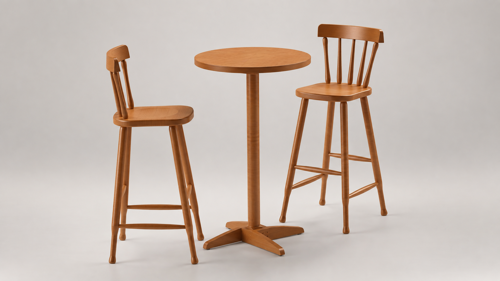Mesa de Bar Carey + 2 Banqueta Carey 190-180 Miel 2