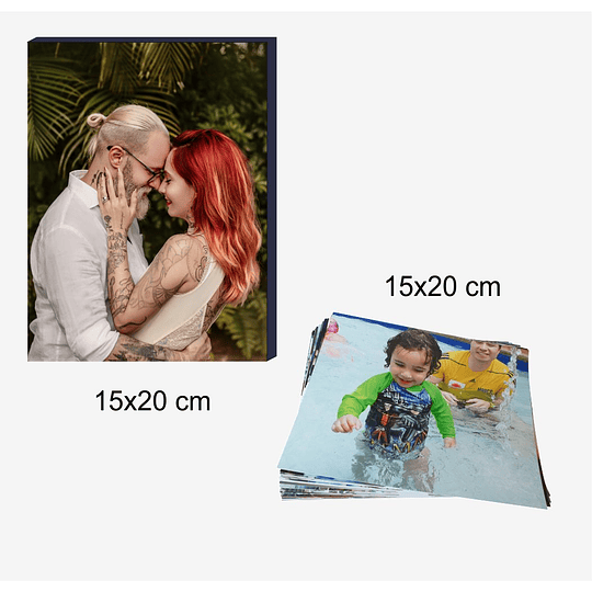 20 Fotos 15x20 cm + 1 Retablo 15x20 cm. 