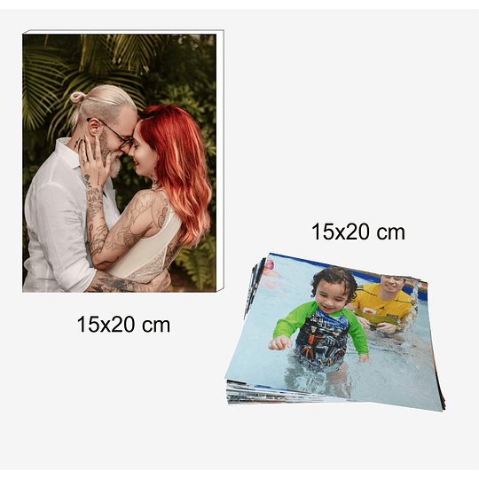 20 Fotos 15x20 cm + 1 Retablo 15x20 cm. 