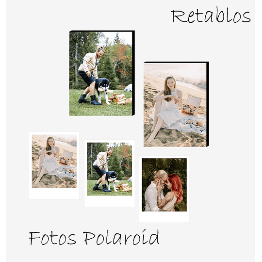 Paquete de 50 Fotos Tipo Polaroid + 2 Reatblos 10x15 cm