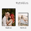 20 Fotos Tipo Polaroid + 1 Retablo 10x15 cm + 1 Retablo 15x20 cm. 