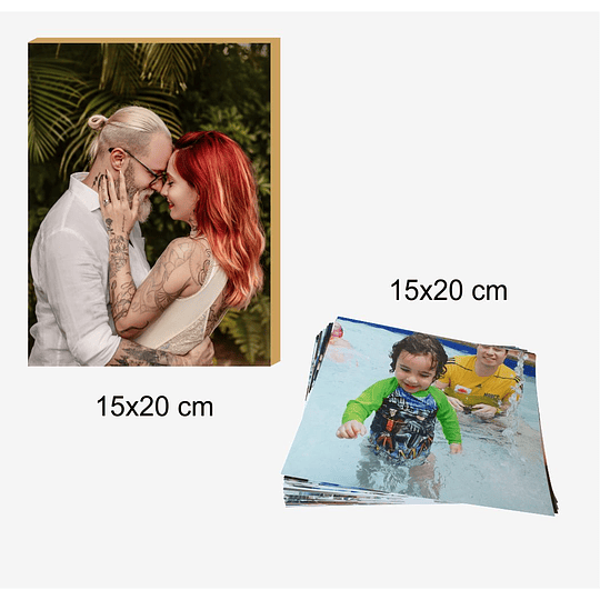 50 Fotos 10x15 cm + 1 Retablo 15x20 cm