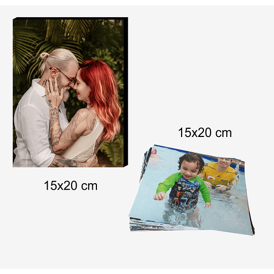 50 Fotos 10x15 cm + 1 Retablo 15x20 cm