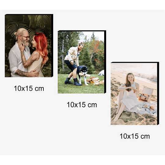 20 Fotos 10x15 cm + 3 Retablos 10x15 cm