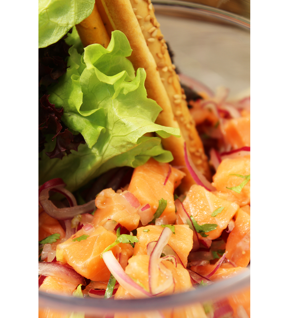 Piqueo Ceviche Salmón para 2 personas