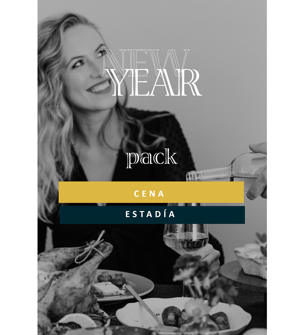 CENA AÑO NUEVO + ALOJAMIENTO PARA 2 PERSONAS 