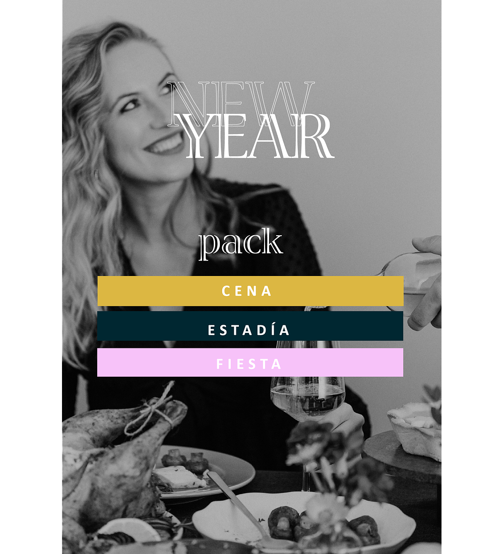 FULL AÑO NUEVO CENA + FIESTA + ALOJAMIENTO PARA 2 PERSONAS 