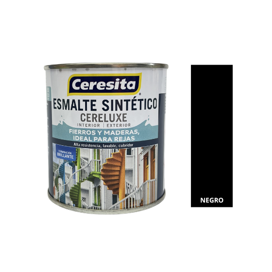 ESMALTE SINTETICO CERELUXE 1/16,GL - NEGRO 1