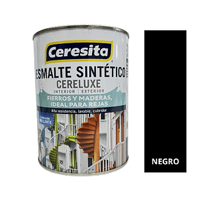 ESMALTE SINTETICO CERELUXE 1/4.GL - NEGRO