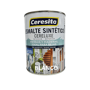 ESMALTE SINTETICO CERELUXE 1/4.GL - BLANCO