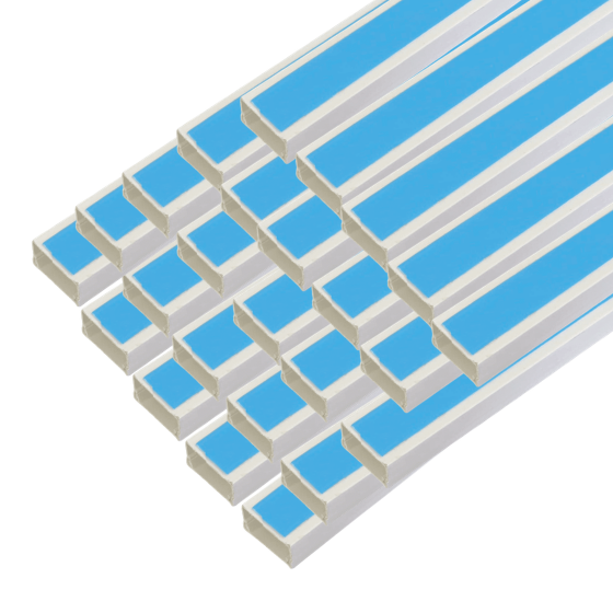 CANALETA CON ADHESIVO 20x10mm x 2mts PACK 25 UNIDADES 1
