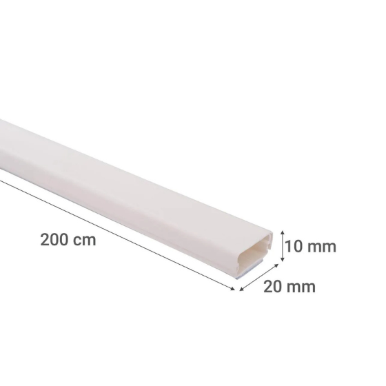CANALETA CON ADHESIVO 20x10mm x 2mts PACK 25 UNIDADES 2