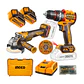 SET TALADRO IMPACTO Y ATORNILLADOR + ESMERIL  - Miniatura 1