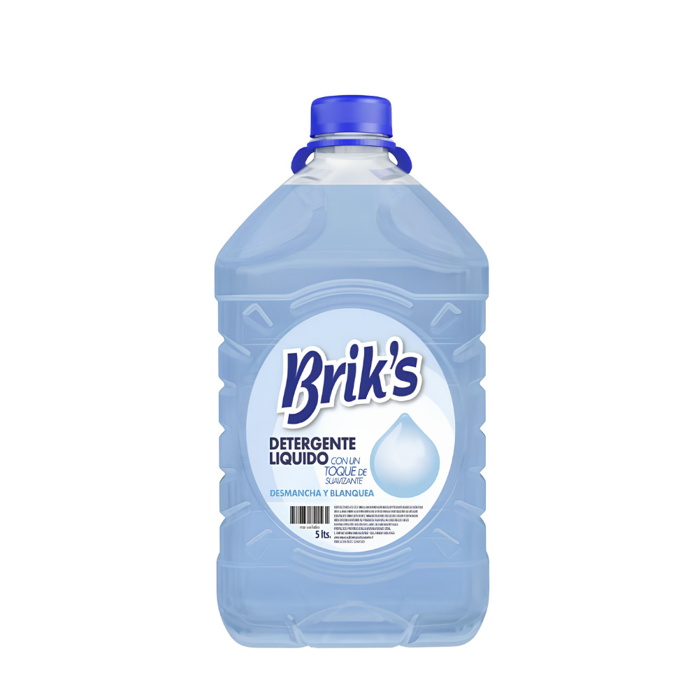 Detergente liquido BRIK´S celeste 5 Litros 1