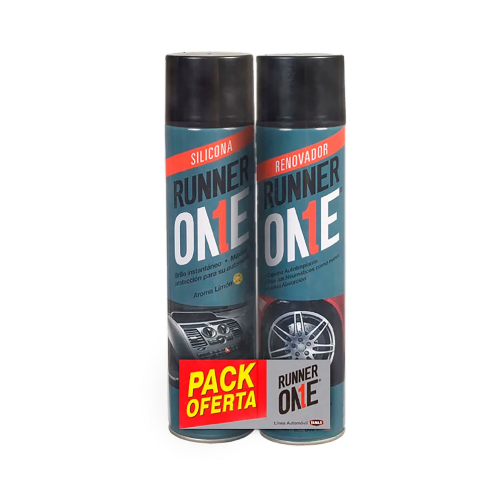 PACK silicona + renovador de neumáticos 600cc 1