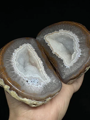 Geodas de Ágata Pareadas #38