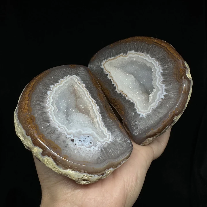 Geodas de Ágata Pareadas #38 1