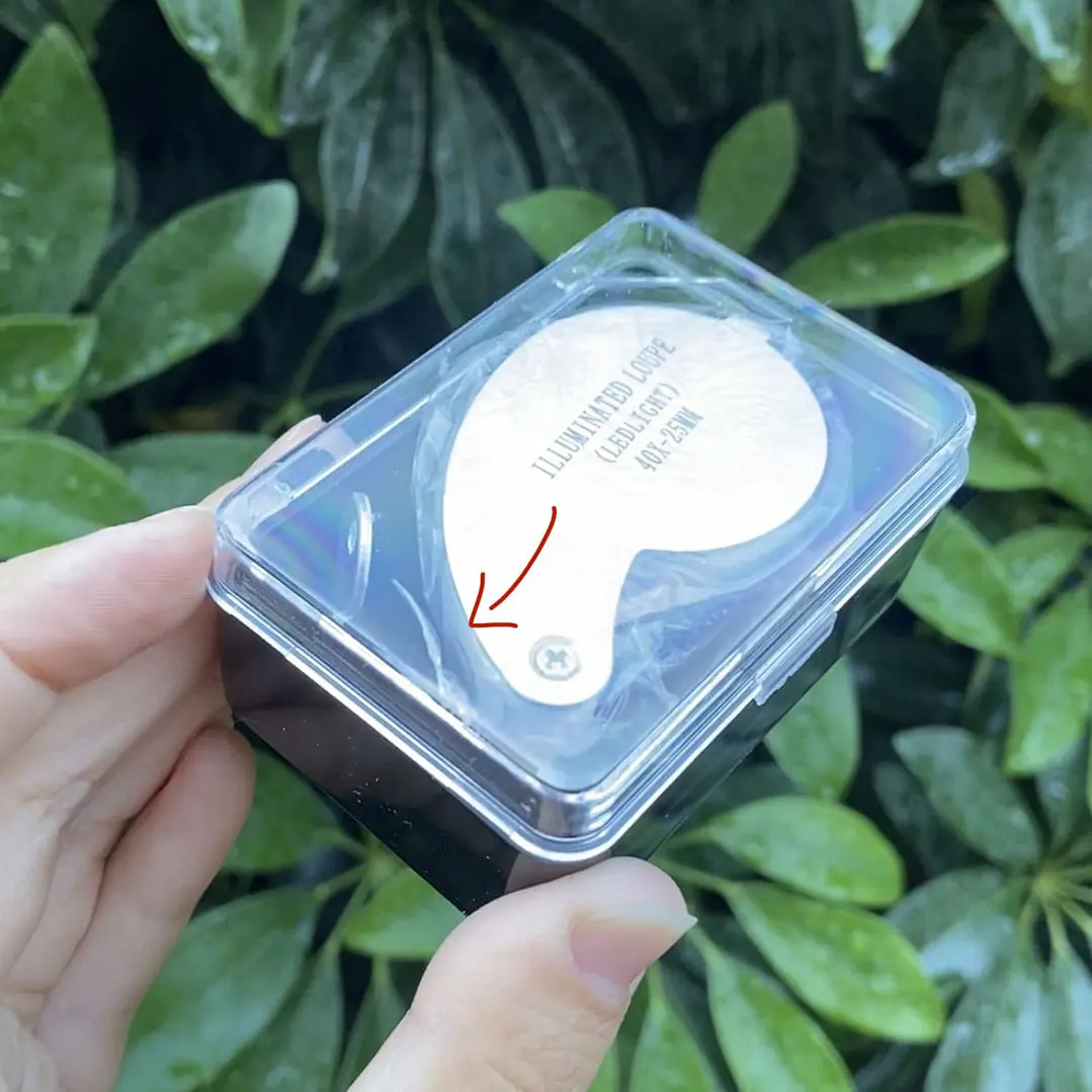 Lupa geológica Led 40x 25mm - Blanco CON DETALLES 5