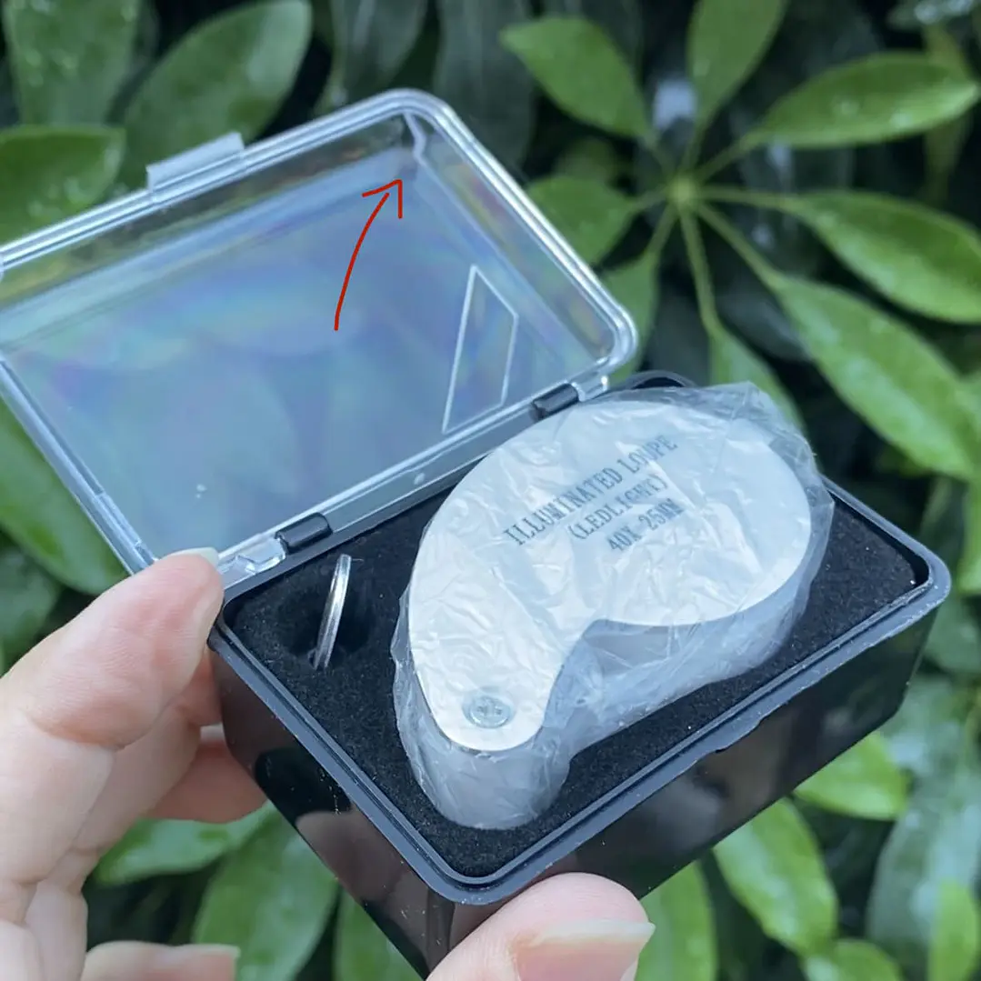 Lupa geológica Led 40x 25mm - Blanco CON DETALLES 7