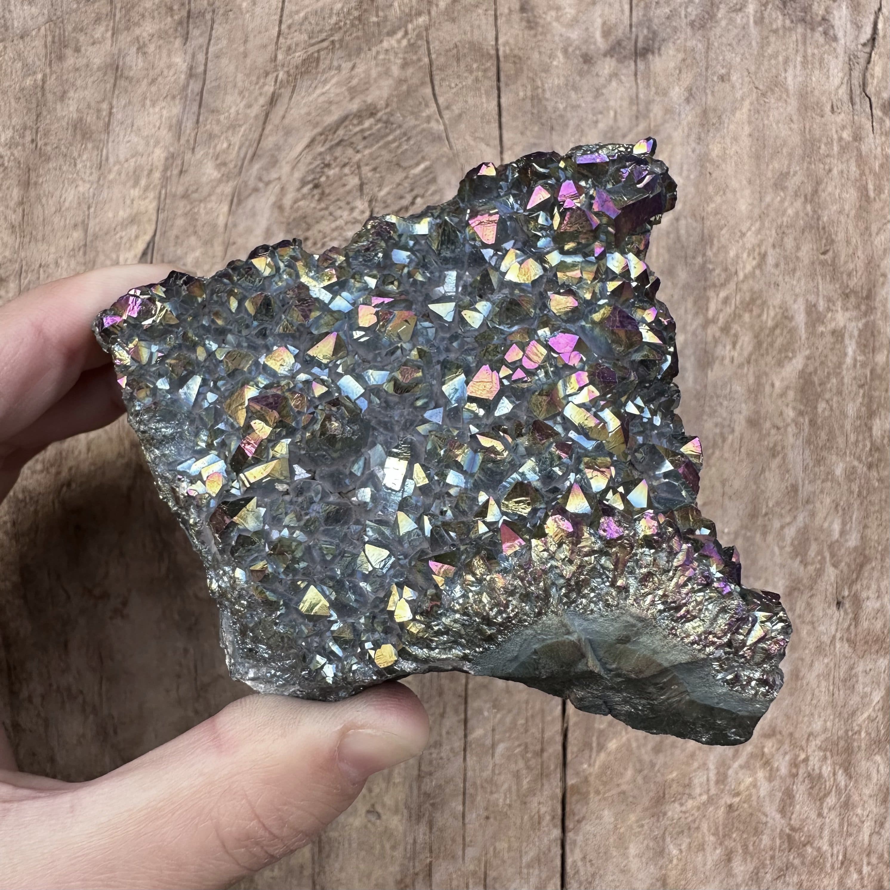 Cuarzo Titanio Aura cluster #23