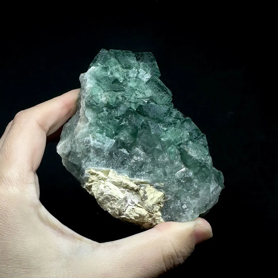 Fluorita cúbica verde clúster grande #2 1