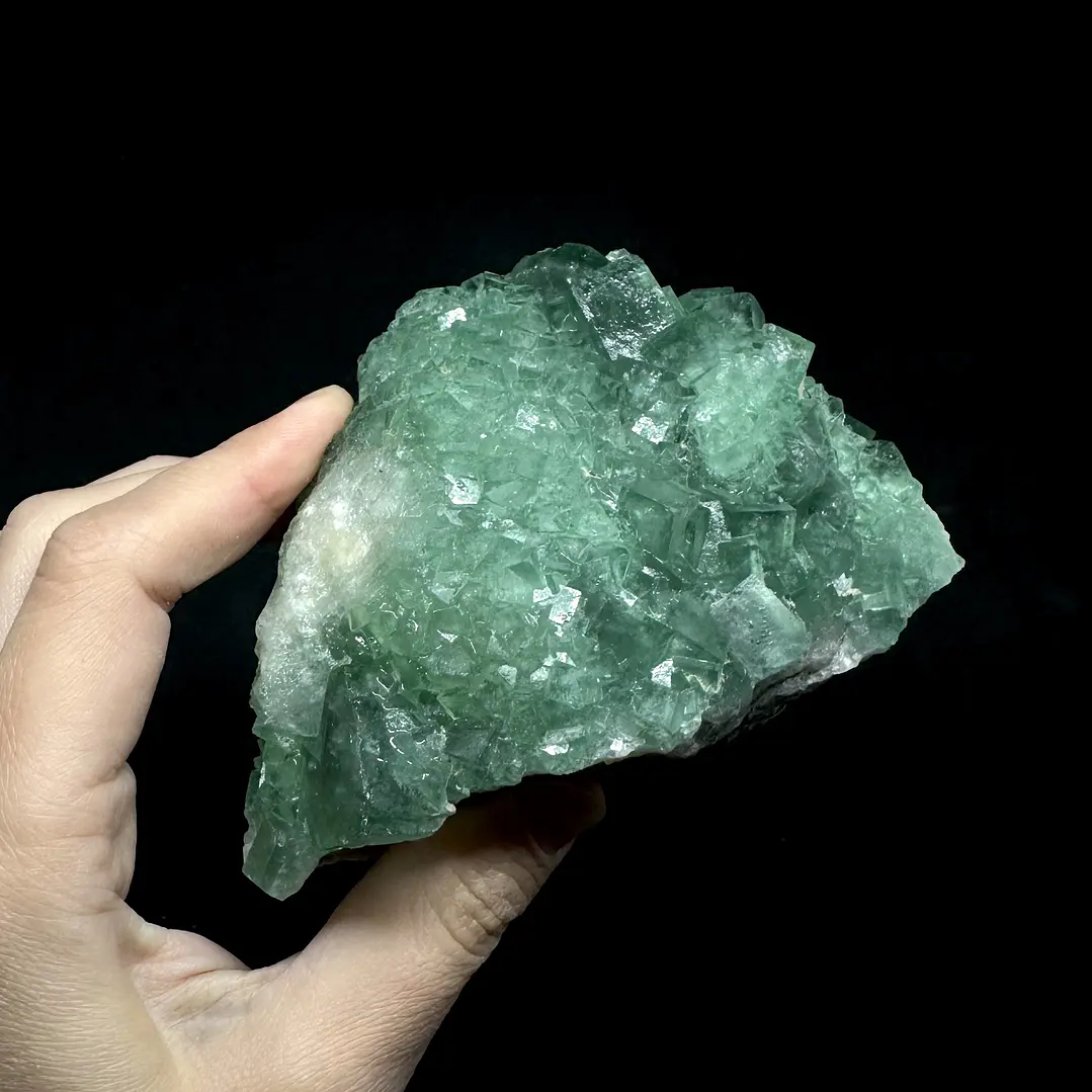 Fluorita cúbica verde clúster grande #3 1